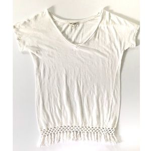 Billabong | White cover-up with braiding & tassels